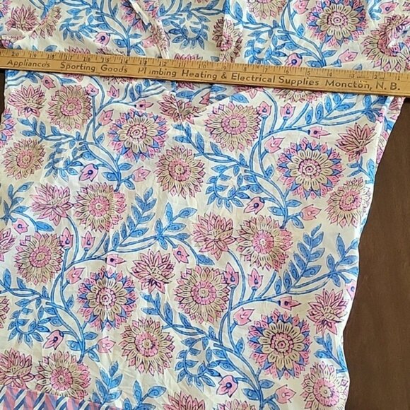 J. Crew Tassel Beach Tunic Top Cover Up Floral Patterned Size Small - Picture 9 of 10